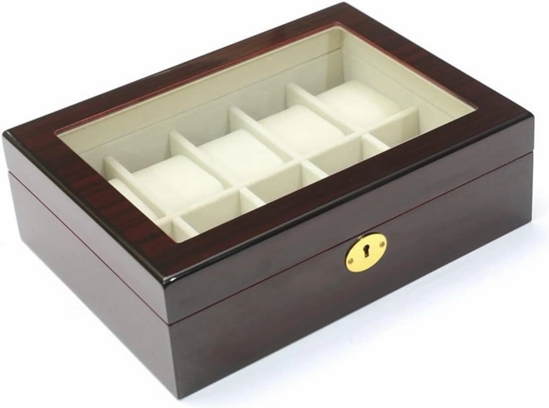 Watch Box Case Modern Creative Wood Organizer Display Holder Jewelry Clear Men(32.5 * 20.5 * 9cm)