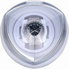 Watch Box Turn Table Shaker Automatic Mechanical Watch Winding Box Automatic Mechanical Watch Watch Box Single Watch Box Watches Box(White)