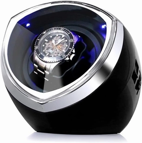 Watches Box Turn Table Shaker Automatic Mechanical Watch Winding Box Automatic Mechanical Watch Watch Box Single Watch Box Watch Box(Black)