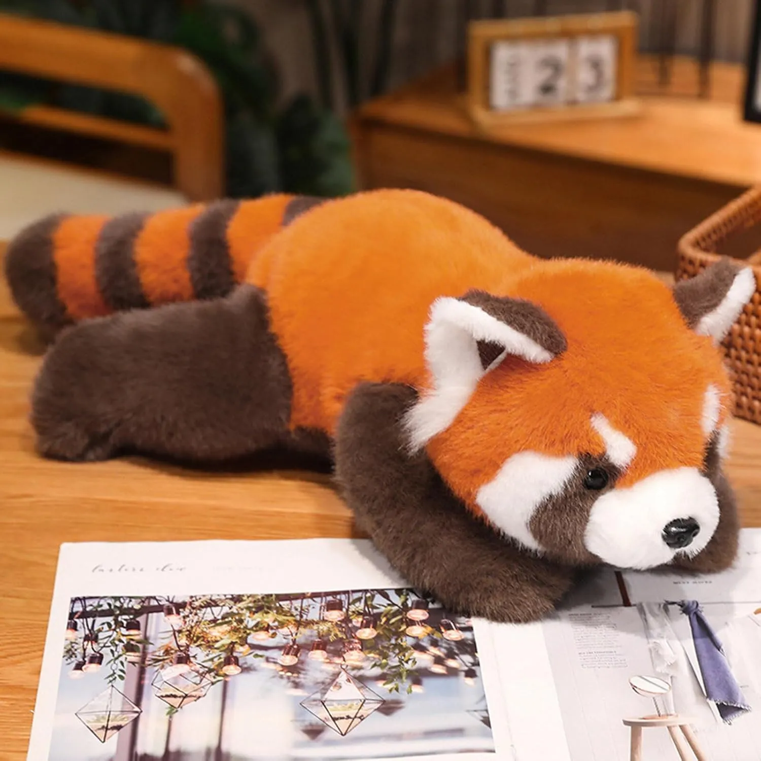 Weighted Red Panda Stuffed Animal, 25 in Cute Plush Toy, Super Soft Plush Pillow, Sleeping Cushion for Boys Girls, Birthday Gifts