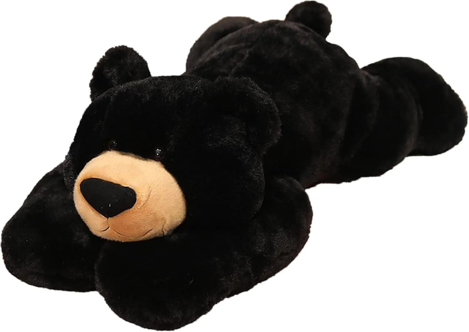 Weighted Stuffed Animals, 3.3 lbs Weighted Bear Stuffed Animal Toy Black Bear Plush Throw Pillow Gifts for Boys Girls, 19.6 inch