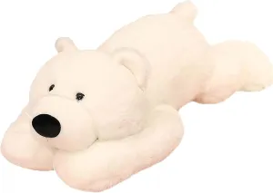 Weighted Stuffed Animals, 3.3 lbs Weighted Polar Bear Stuffed Animal Toy White Bear Plush Animals Throw Pillow Gifts for Boys Girls, 19.6 inch