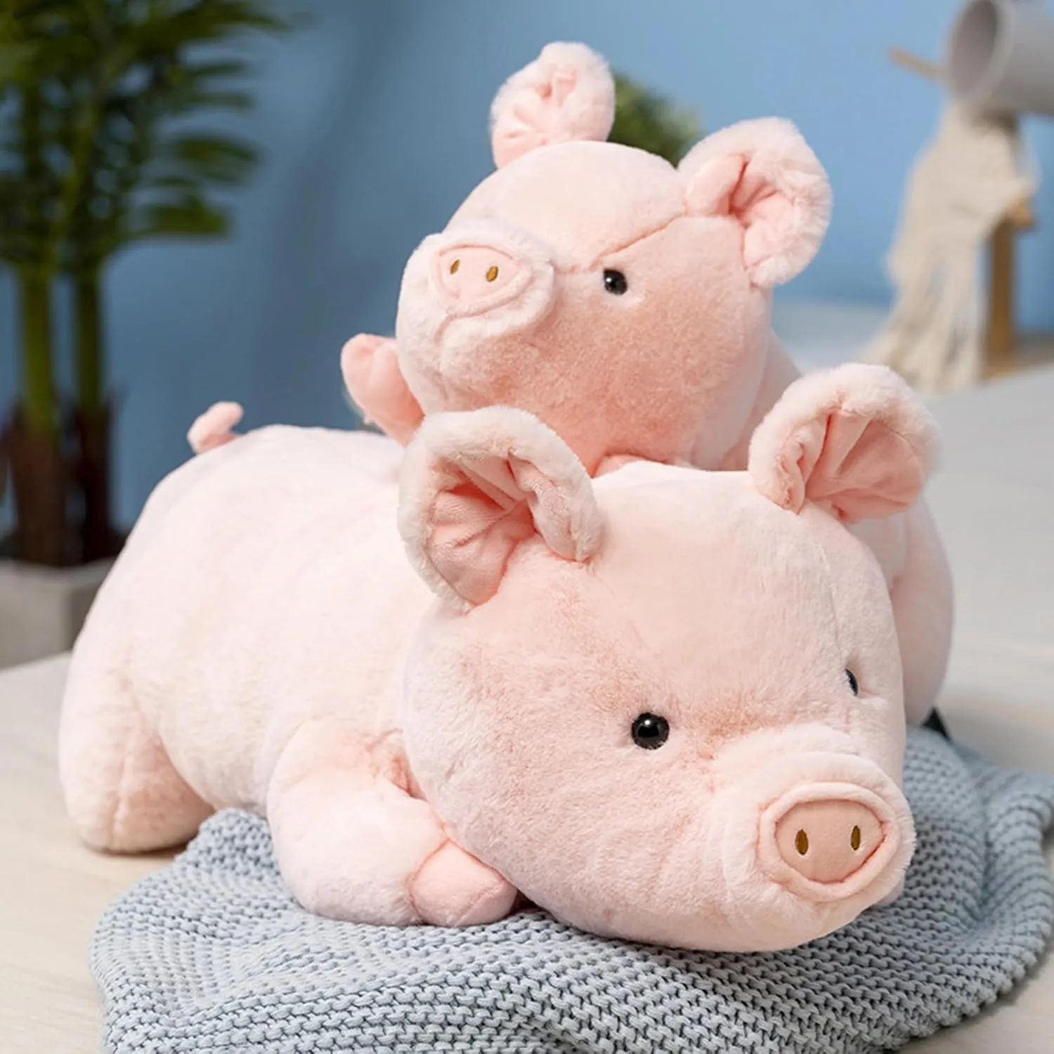 Weighted Stuffed Animals, 5lbs Weighted Pig Stuffed Animal Pink Pig Plush Animals Hugging Pillow Toy for Kids and Adults, 25.2 inch