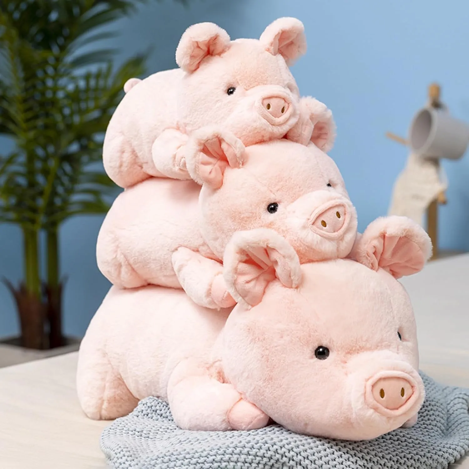 Weighted Stuffed Animals, 5lbs Weighted Pig Stuffed Animal Pink Pig Plush Animals Hugging Pillow Toy for Kids and Adults, 25.2 inch