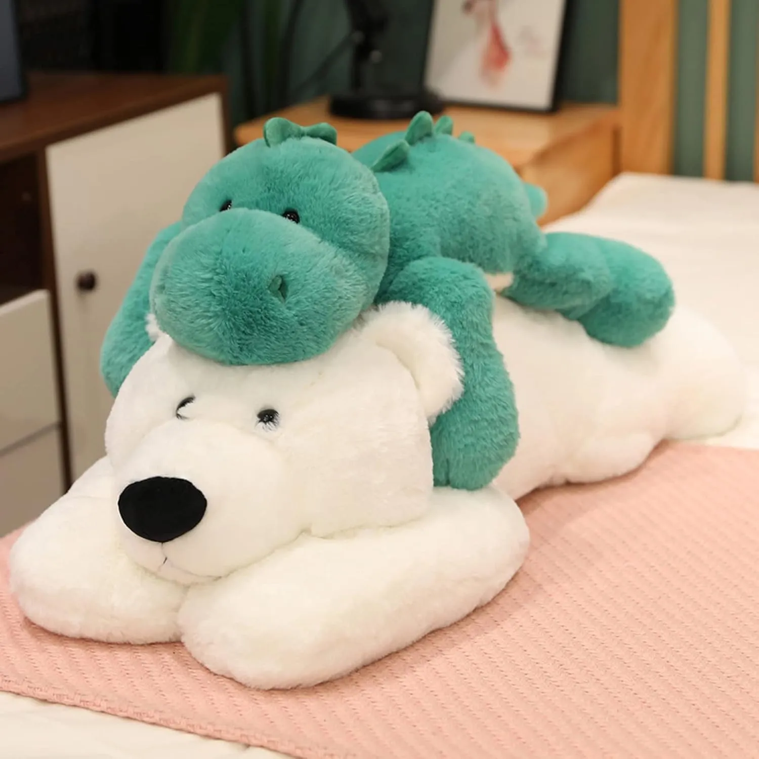 Weighted Stuffed Animals, Weighted Dinosaur Stuffed Animal Toy Dinosaur Weighted Plush Animals Throw Pillow Gifts for Boys Girls, 11.8 inch