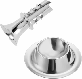 Westmark Set: 1 Lemon Pourer/Mini juicer   1 Stand/Holder, Stainless Steel, Silver, 629822E6
