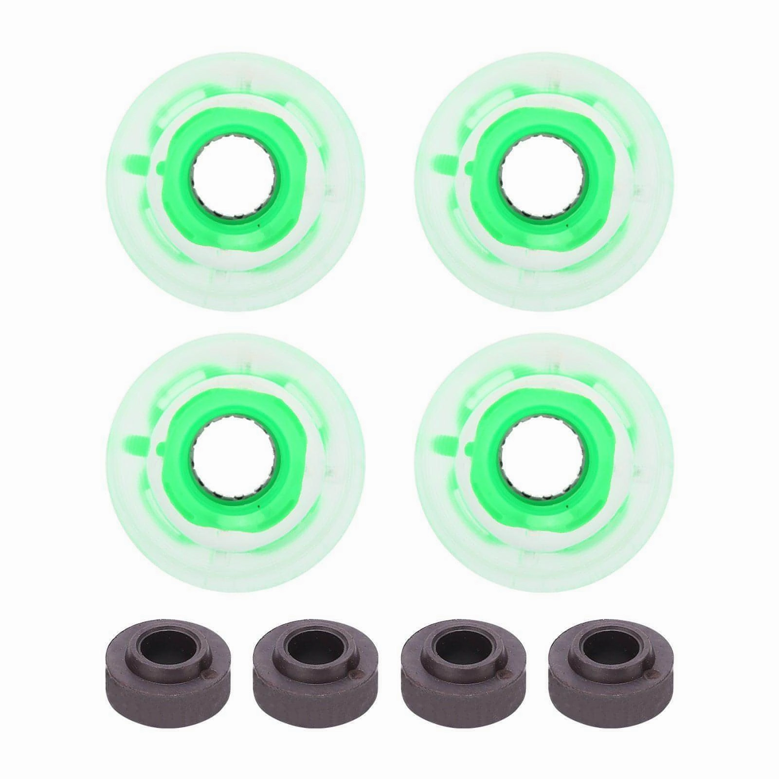 Wheel 78A 60x45mm HighElastic Skateboard Flash Wheel PU Filling for Longboard Cruiser Board(Green )