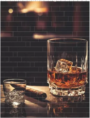 Whisky and Cigar Building Block Puzzle Personalized Building Bricks Block Puzzle Building Family Keepsake DIY Brick Block Puzzles Valentine's Day Gifts for Home Decor Brick Puzzle