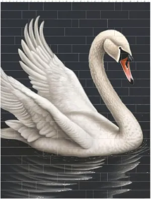 White Swan Building Block Puzzle Personalized Building Bricks For Adults Square Shaped Block Puzzle Building Family Keepsake Diy Brick Block Puzzles Valentine'S Day Gifts For Home Decor Brick Puzzle
