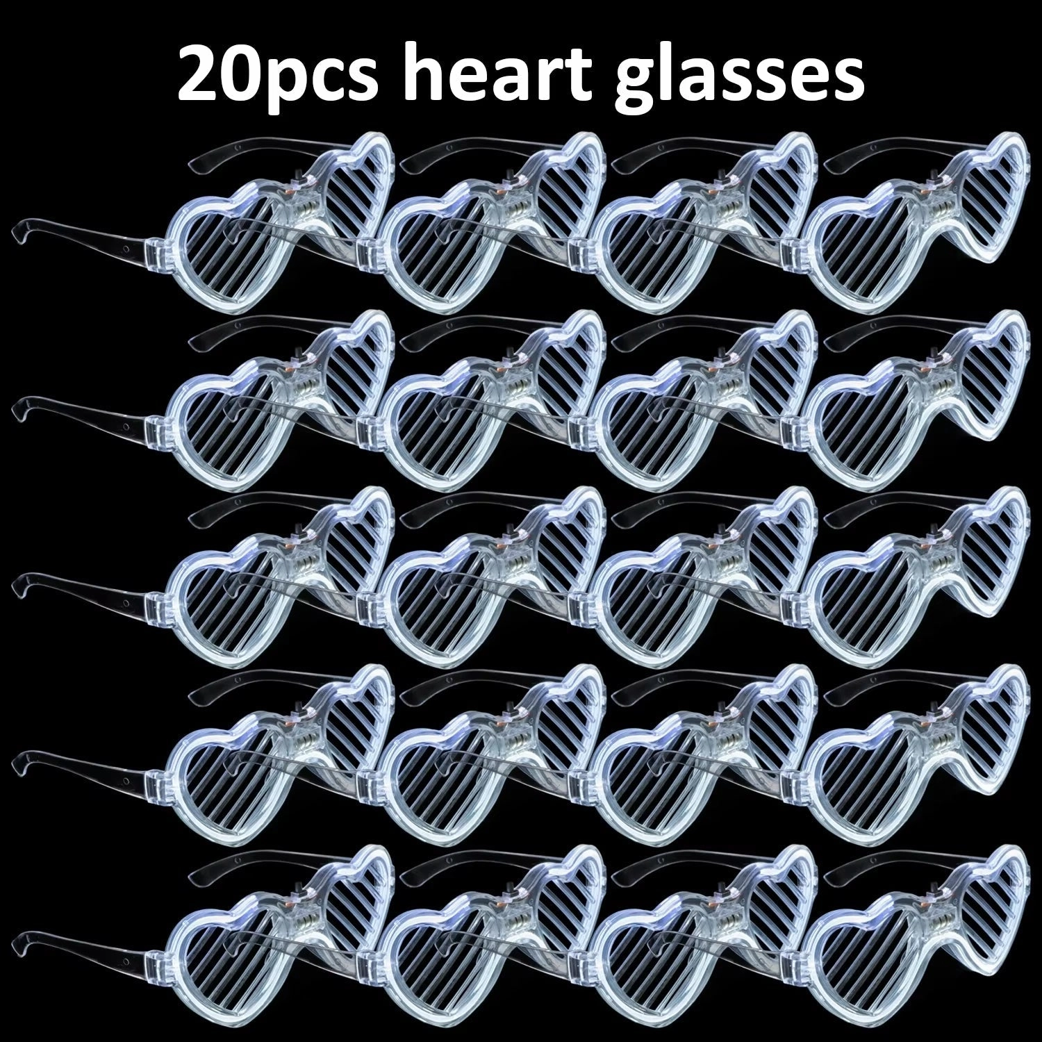 White Wedding Mix Sets LED Light up Glasses Glow Bracelets and Flashing Bumpy Rings Wedding Party Favors Supplies