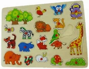 Wild Animals Peg Puzzle