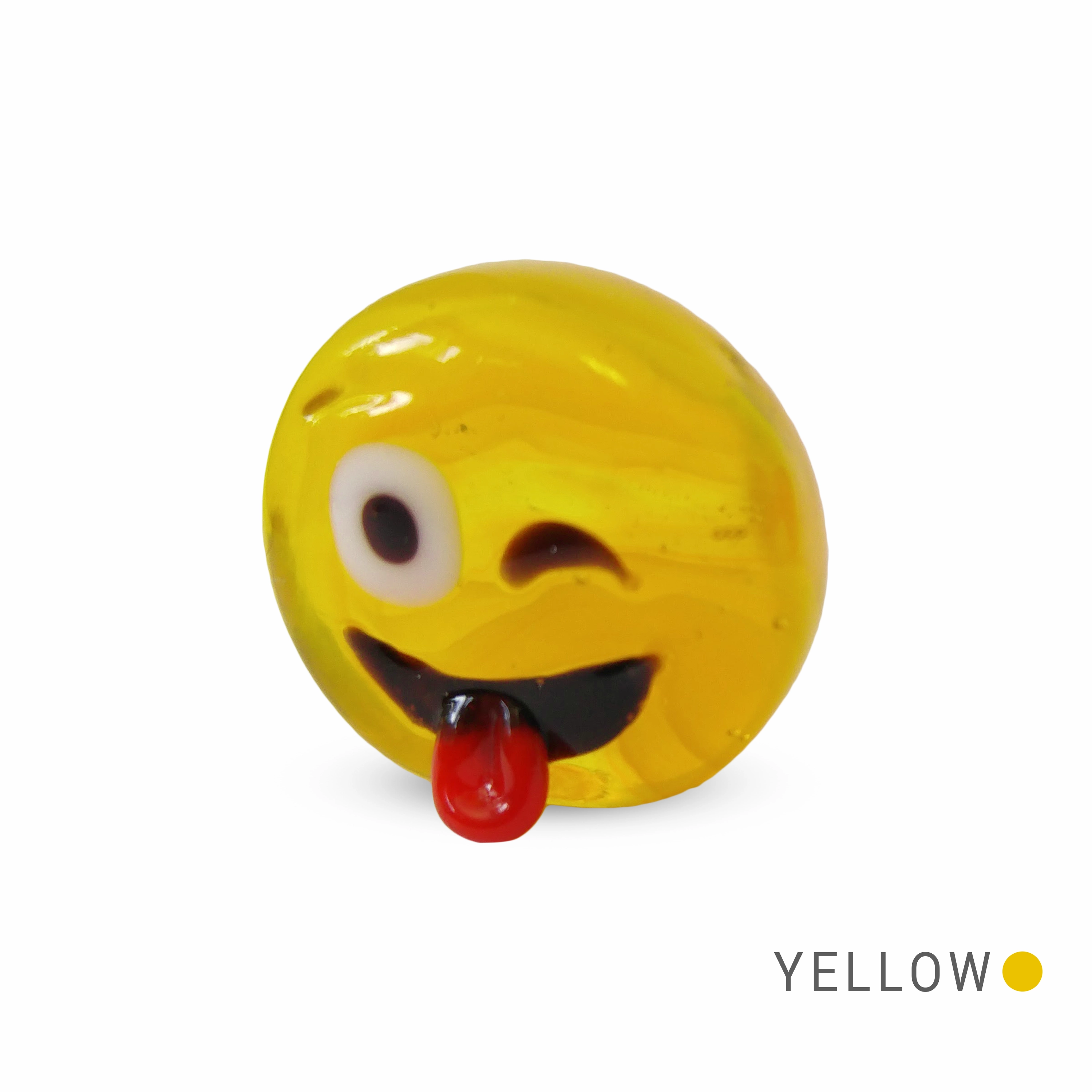 WINK the Winking Emoji Collectible Miniature Glass Figurine in Tynies Collector's Frame