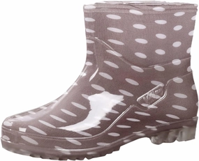 Women's Short Rain Boots Waterproof Slip On Ankle Chelsea Booties Cute Printed Rubber Outdoor Garden Shoes Rain Shoes