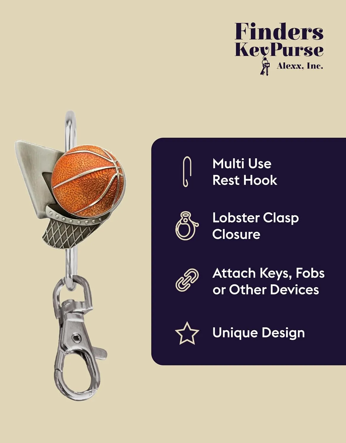 Women’s Bag Charm Key Finder, Car Keychain Hook, Cute Purse Organizer & Tote Bag Accessories, Gifts for Mom - Slim Pickings