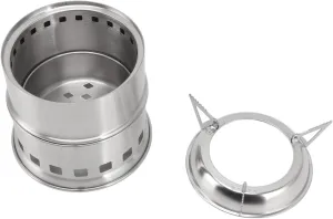 Wood Burning Camping Stove,Alcohol Stove,Alcohol Stove Mini Stainless Steel Camping Stove Portable Small Burning Stoves Fire with Storage Bag for Picnic BBQ Camp Hiking