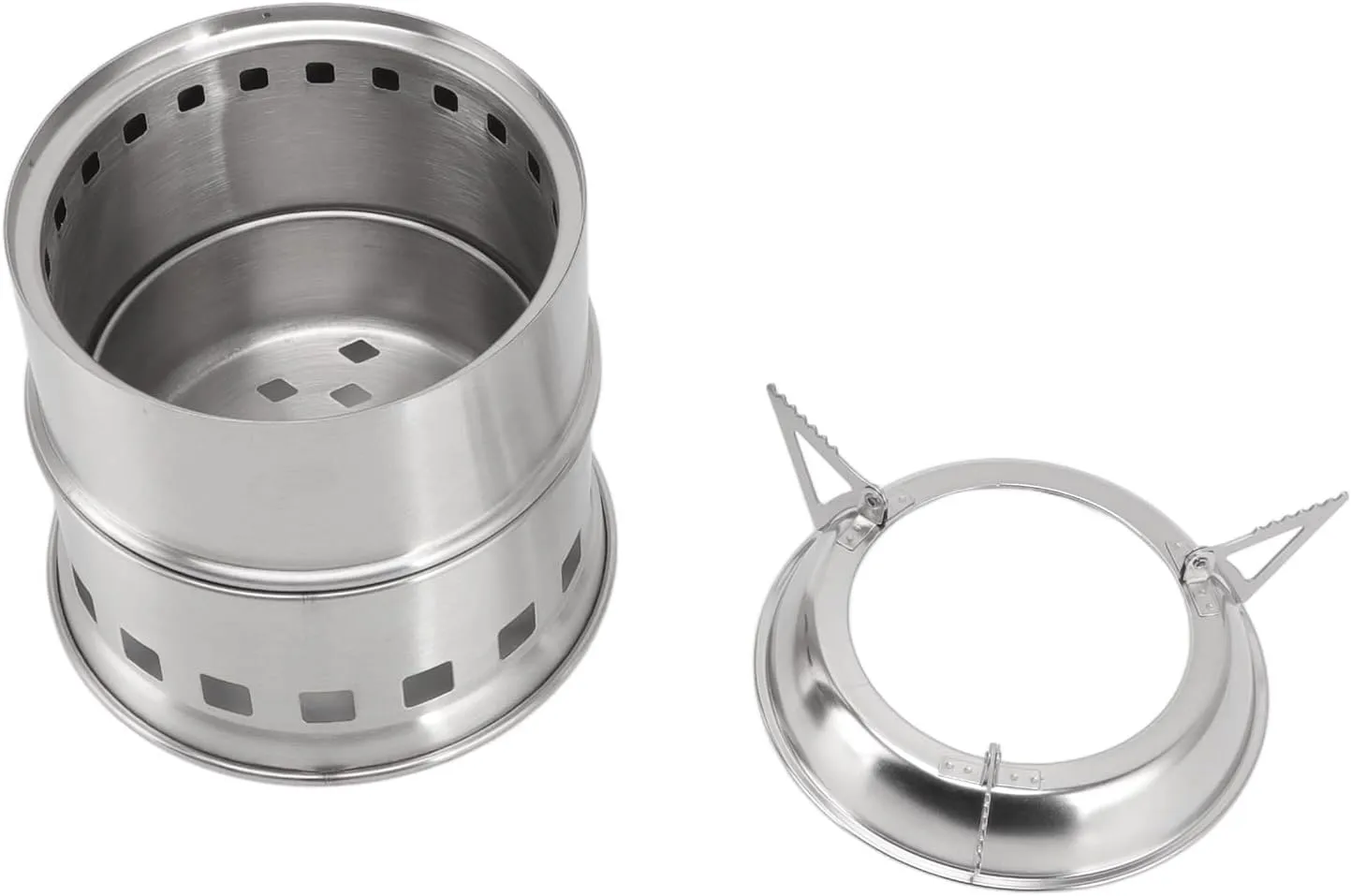 Wood Burning Camping Stove,Alcohol Stove,Alcohol Stove Mini Stainless Steel Camping Stove Portable Small Burning Stoves Fire with Storage Bag for Picnic BBQ Camp Hiking