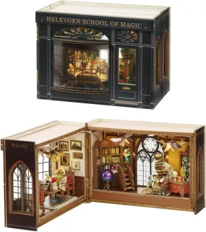 WYD DIY Miniature Fantasy Cube Series Mini Small House Kit Miniature Dollhouse Furniture Kit Puzzle Assembly Doll House with LED Lights Creative Home Decoration(Magical Fate)
