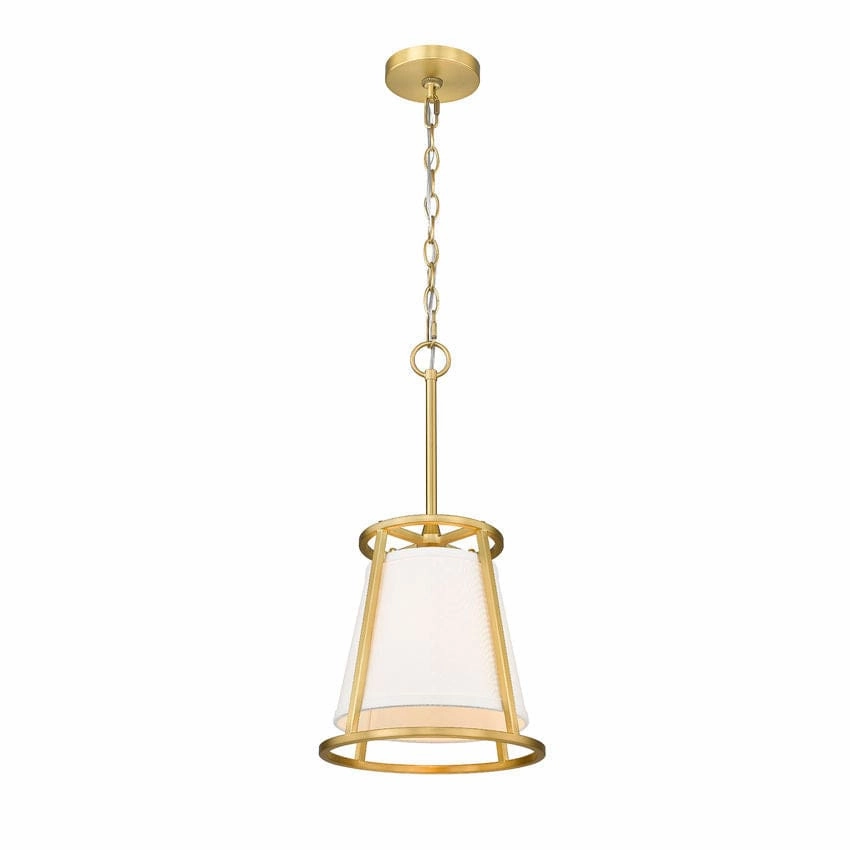 Z-Lite Lenyx Rubbed Brass 1 Light Mini Pendant 1935MP-RB
