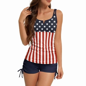 Zando Tankini Swimsuits for Women Two Piece Tankini Bathing Suits Tummy Control Swimsuits with Shorts Womens Tankini Top