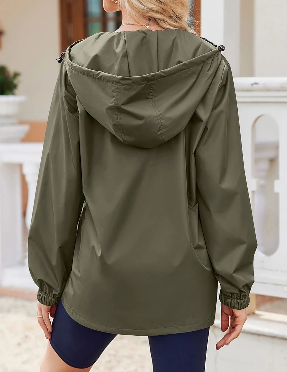 Zeagoo Women's Waterproof Rain Jacket With Hood - Lightweight Windbreaker Raincoat With Pockets for Outdoor