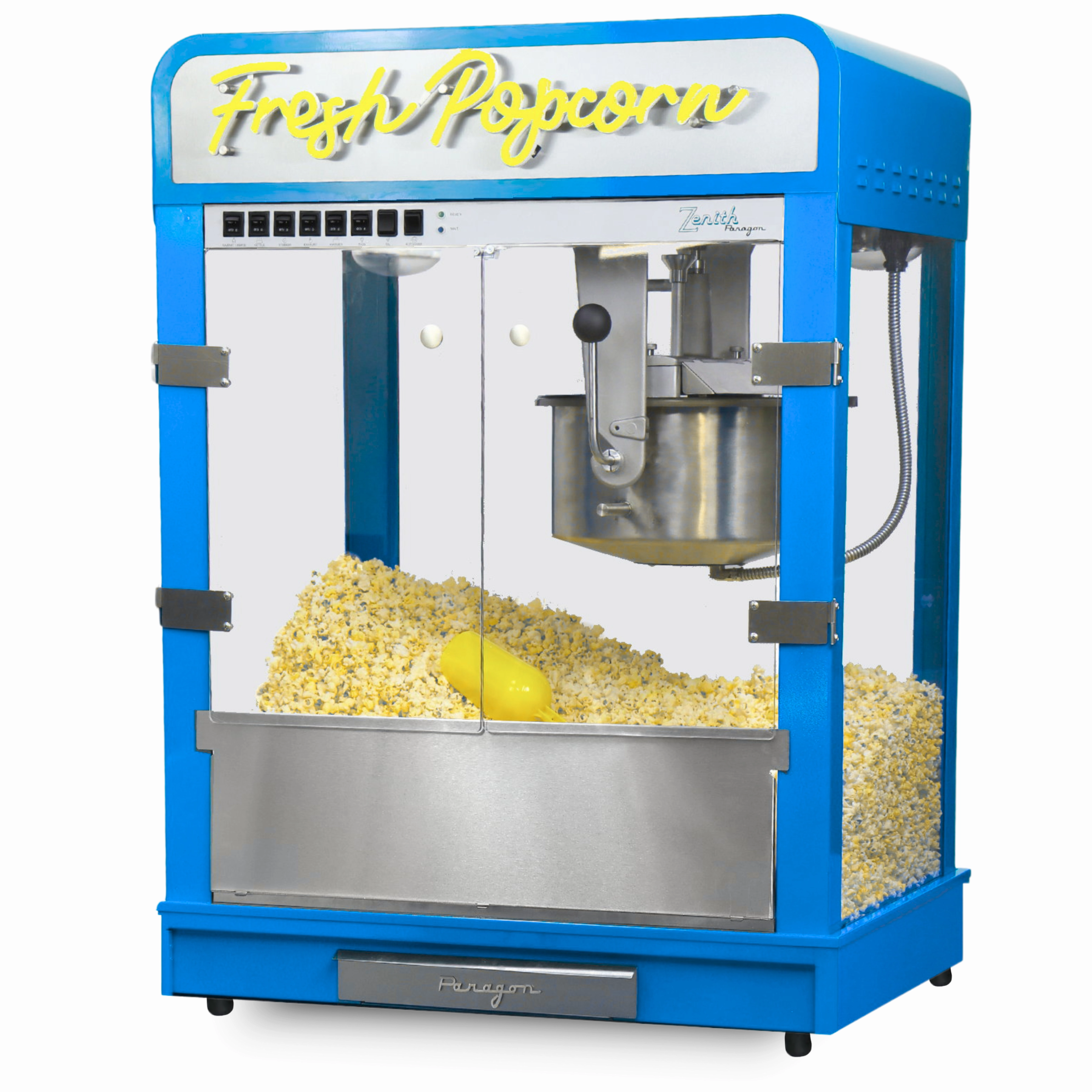 Zenith 48 Oz Large Commercial Popcorn Machine - Blue