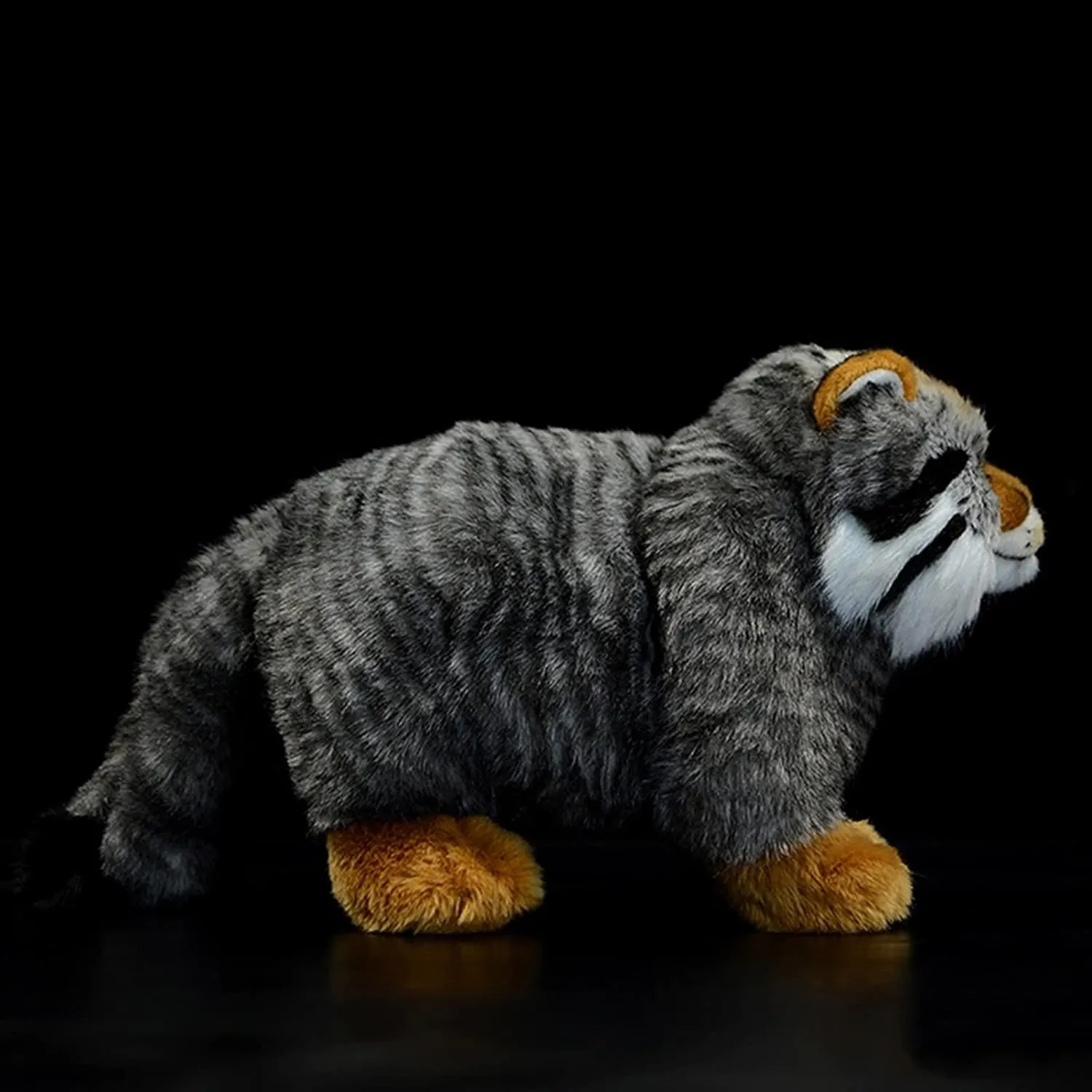 ZHONGXIN MADE Pallas Cat Plush Toy - Simulation 12.6" Soft Realistic Gray Pallas's Cat Stuffed Animals Cute Toys Real Plushie Toy, Unique Plush Gift Collection for Kids