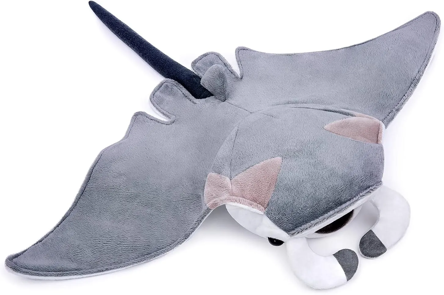 ZHONGXIN MADE Simulation Manta Ray Stuffed Plush Toy - Real Lifelike Sea Limulus Animals Spotted Eagle Ray Devil Fish Plushie Toys Figur, Super Soft Plush Dolls Gifts for Kids,19inchs