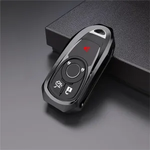 Zinc Alloy Car Key Cover Bag Case Shell Protector Keychain Compatible with Buick Encore Envision/Excelle Lacrosse Regal Verano GX GL6(Grey)