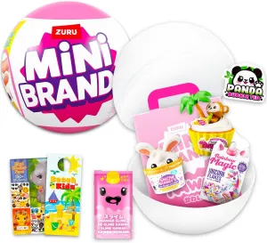 Zuru Kawaii Food Mini Brands Mystery Set - Bundle with Zuru Kawaii Surprise Mini Food Toys Blind Ball with Stickers, More | Mini Brands Kawaii Series for Kids
